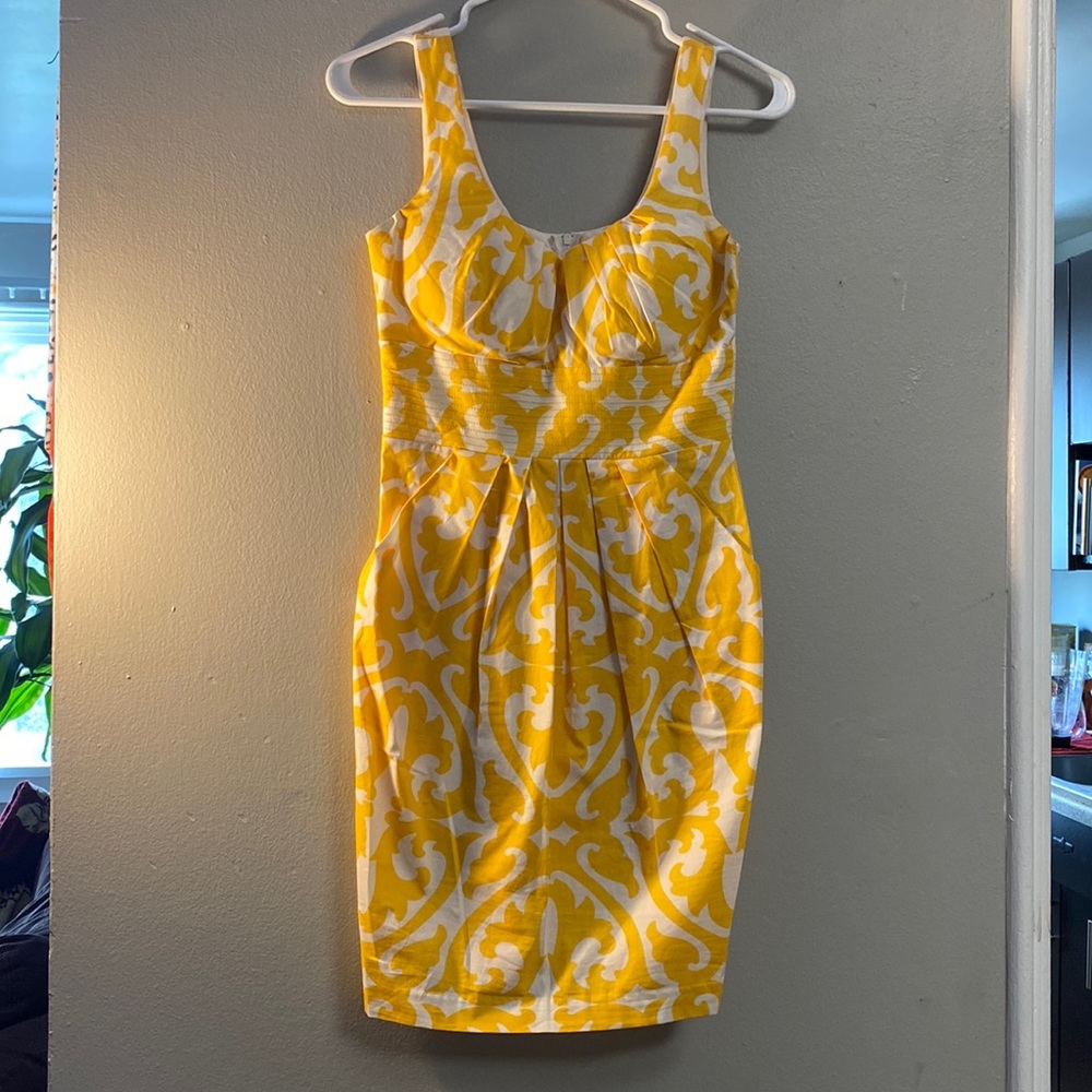Women’s yellow printed dress| SZ 3/4| NWOT